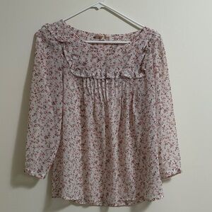 GAP Red Floral Women's Blouse